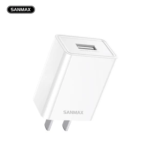 sanmax rpu96 CCC ปลั๊กชาร์จ USB สายชาร์จ+หัวชาร์จ 2.4A สำหรับ phone typec micro ชาร์จเร็ว（รับประกัน1ปี ）