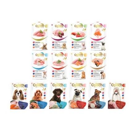 (ยกลัง)Ostech Pouch อาหารเปียกสำหรับสุนัข ขนาด 70 กรัม จำนวน 48ซอง. โปรดอ่านรายละเอียดก่อนสั่งซื้อ.