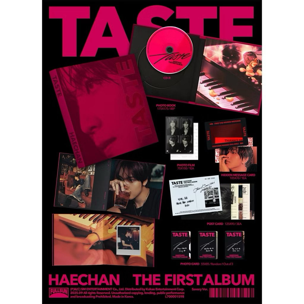 พร้อมส่ง อัลบั้ม HAECHAN - The 1st Album 'TASTE' (Full Spread Ver. / Savory Ver.)