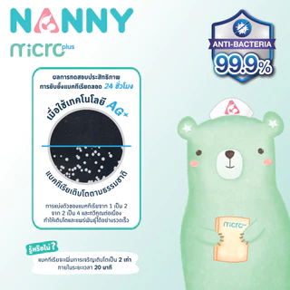 Nanny AG+ ที่ล้างขวดนม อุปกรณ์ล้างและจัดเก็บขวดนม 1 เซ็ท 6 ชิ้น ป้องกันแบคทีเรีย