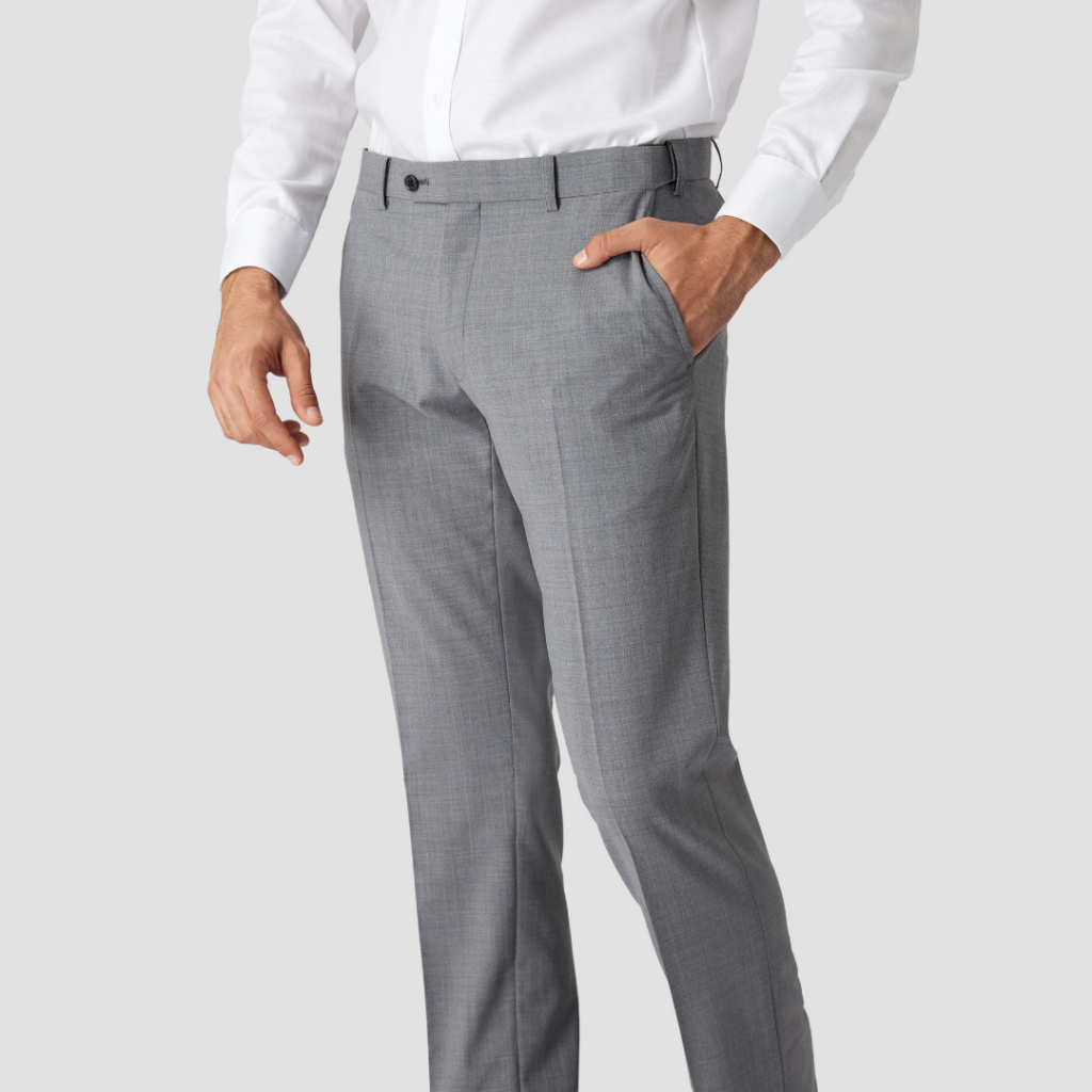 SUIT SELECT Shower Clean New Zealand Wool Pants (Gray) กางเกงสีเทา ซักเครื่องได้ — صورة 3