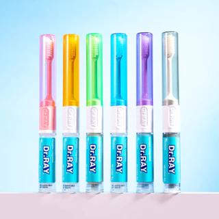แปรงสีฟันพกพา+ยาสีฟัน10g ในแท่งเดียว ขนแปรงนุ่มขนาดกำลังดี เติมยาสีฟันได้ No.D82