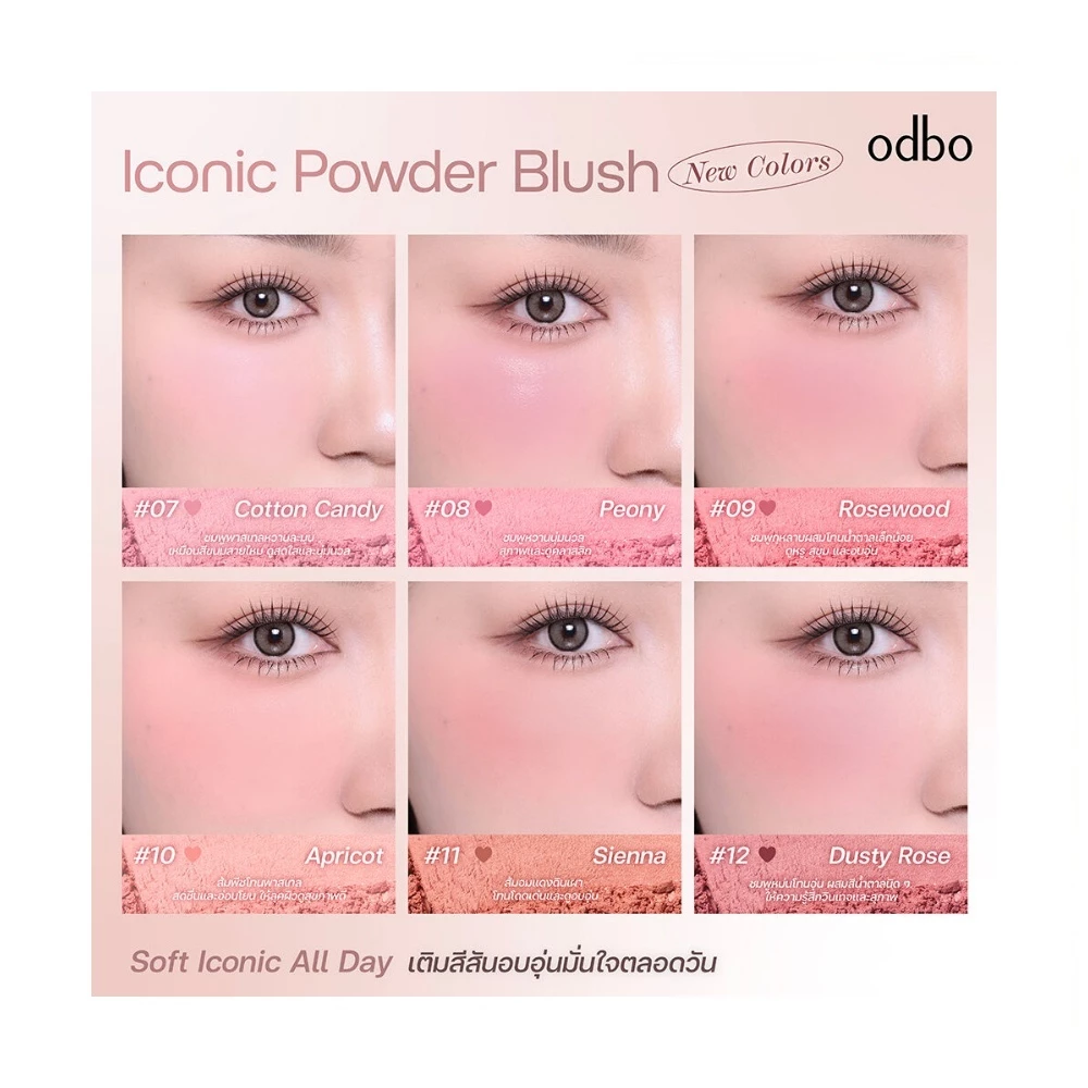 Odbo Iconic Powder Blush OD1325 thumbnail 7