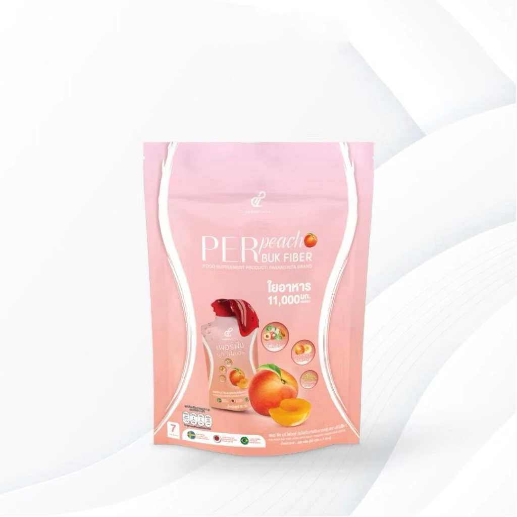 เพอร์พีช บุก ไฟเบอร์ เยลลี่ ซองชมพู Perpeach Buk Fiber 1ห่อ7ซอง