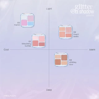 ถูก/แท้/มีไลฟ์ พาเลทท์ MEILINDA Glitter On Shadow Palette อายแชโดว์ พาเลทตา ทาตา เนื้อโมจิ เนื้อแมท ชิมเมอร์ ติดทน