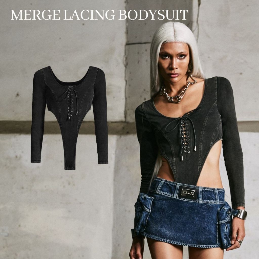 Merge Official - Merge Lacing Bodysuit (พร้อมส่ง)