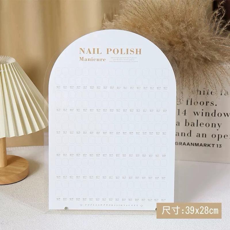 แผ่นชาร์จเปล่าโชว์สีทาเล็บ 102สี แถมเม็ดชาร์จสำหรับทาสีให้ 240ชิ้น (ทรงสีเหลี่ยมเหมือนรูป)  ตั้งได้ Chart Color Display
