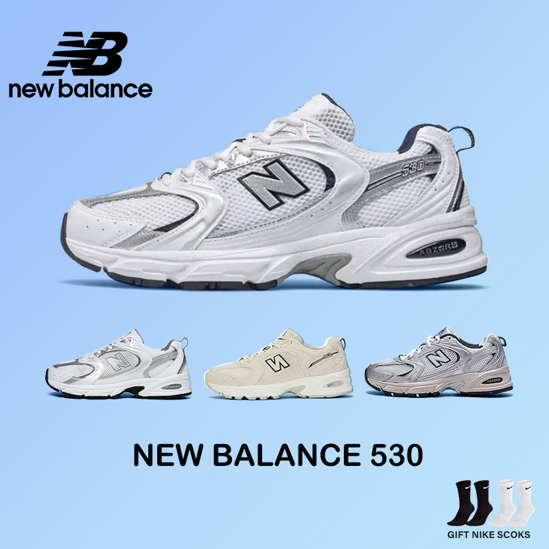 NEW BALANC E 530  MR530SG/MR530AD/MR530SH/MR530KA รองเท้าผ้าใบหนาของแท้อย่างเป็นทางการ