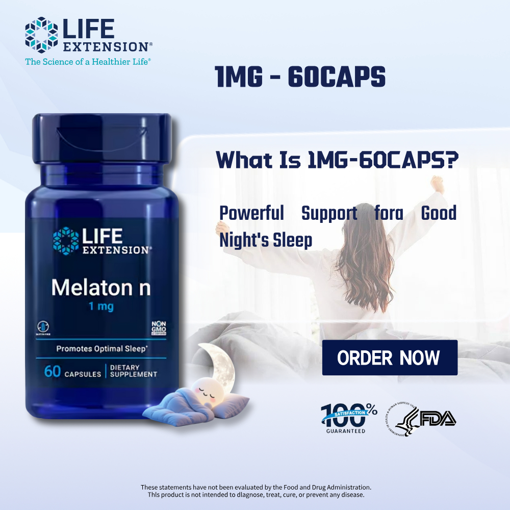 Life Extension 1mg 60 capsules ช่วยปรับสมดุลภูมิคุ้มกัน