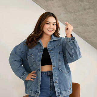 แจ็คเก็ตยีนส์Big size อก56นิ้ว!!! รุ่น8211Big