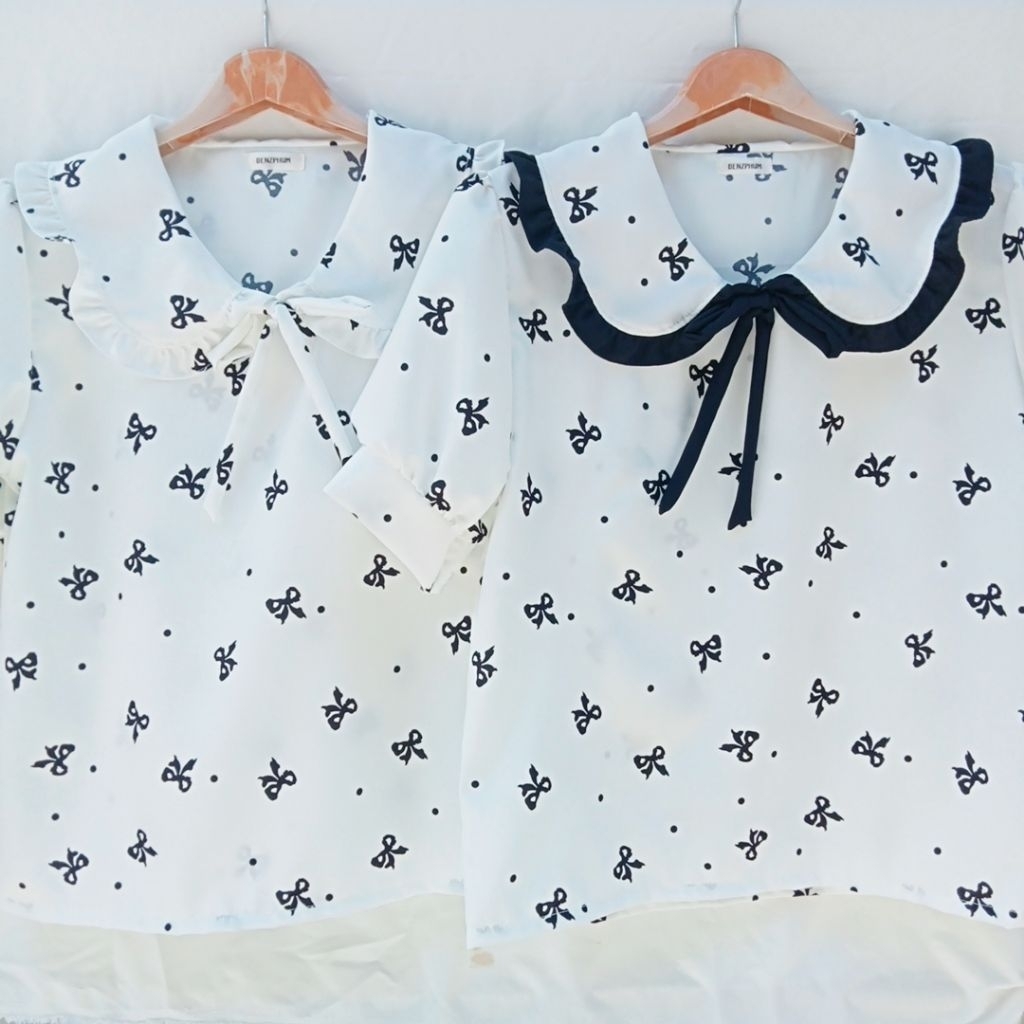 🌼เสื้อคอบัว  แต่งระบาย เสื้อแฟชั่นผู้หญิง รอบอก40นิ้ว🌼