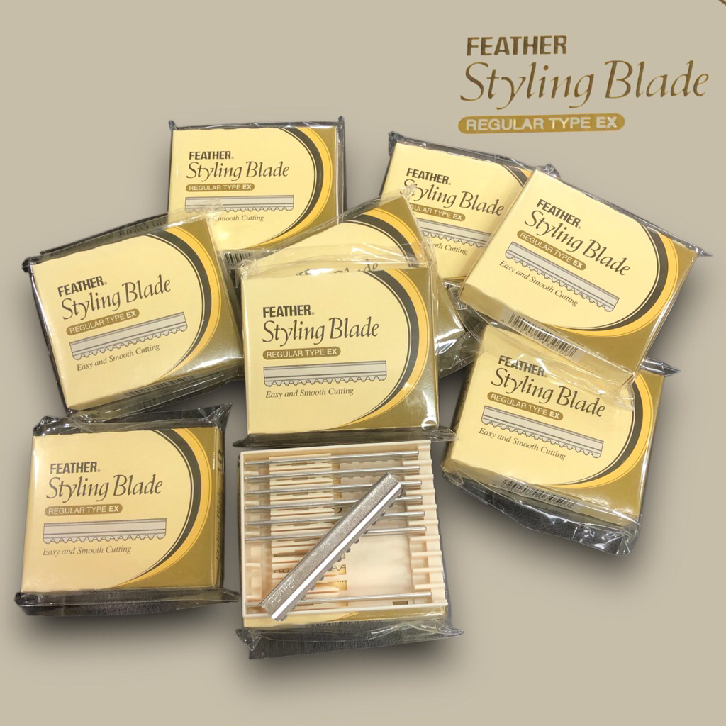 ใบมีดสไลด์ เซบาสเตียน เเท้💯 / FEATHER Styling Blade 1 กล่อง มี 10 ใบ (แท้ 100%)