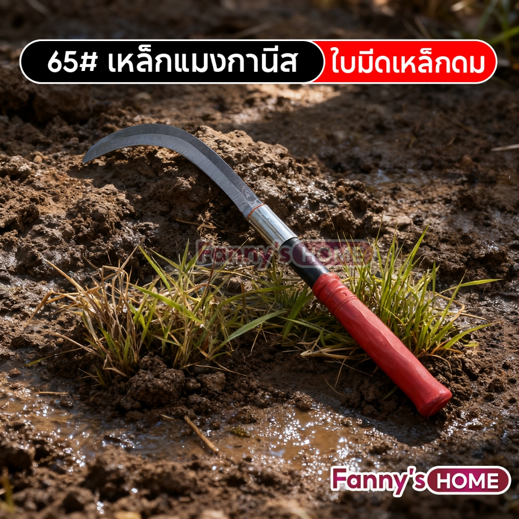 เคียว102CM เคียวเหล็กแมงกานีส มีดด้ามยาว ขอบคม ด้ามจับกันลื่น ใบมีดโค้ง แข็งแรงทนทาน ตัดแต่งกิ่งได้ในคราวเดีย เคียวทำสวน - รูปที่ 2