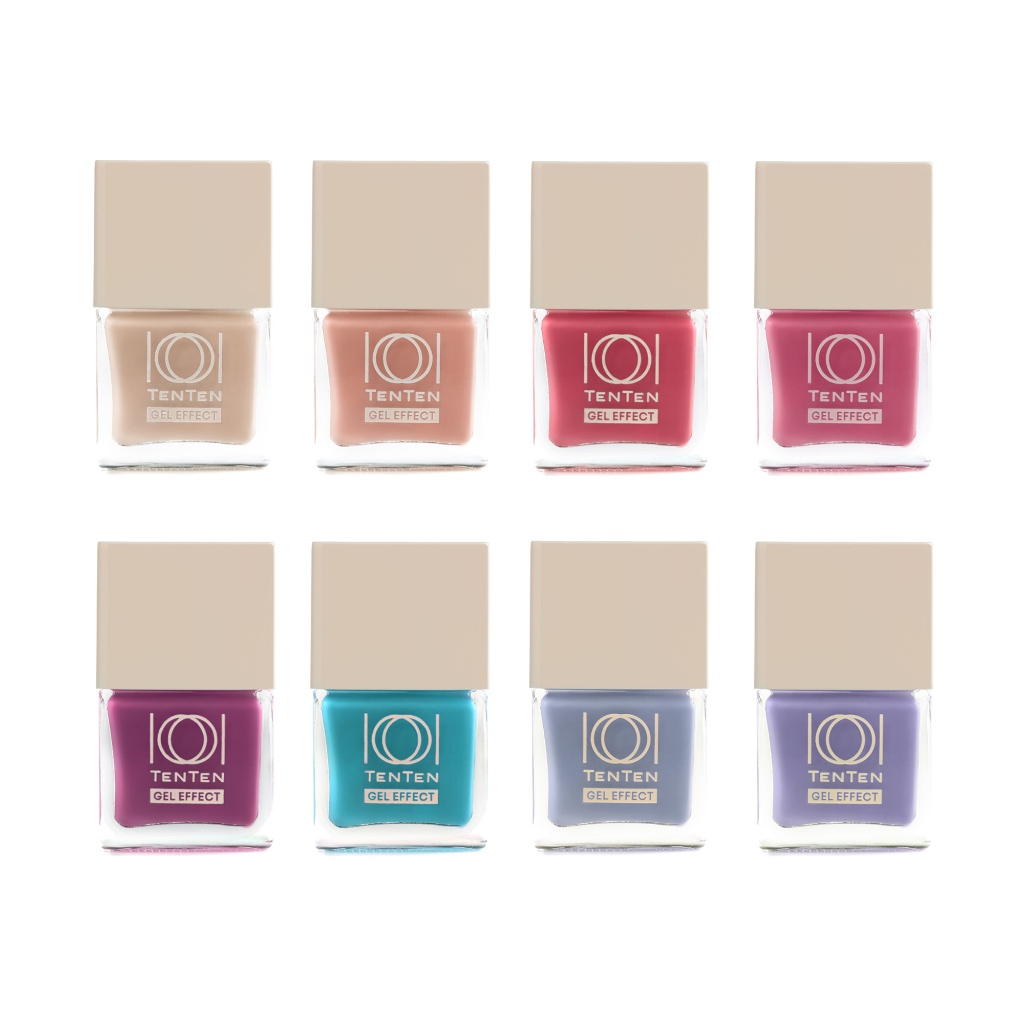 Ten Ten Gel Effect Nail Polish12ml NB เท็น เท็น เจล เอฟเฟค เนล โพลิช 12มล. เอ็นบี รวมสี