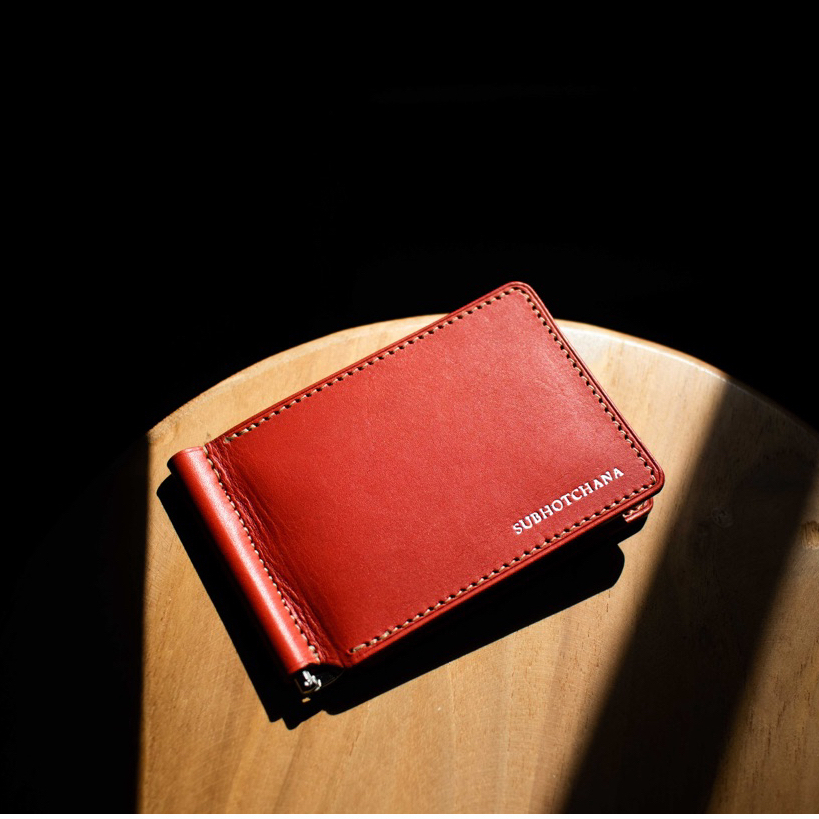 MONEY CLIP WALLET หนังแท้ กระเป๋าสตางค์คลิปหนีบแบงค์ กระเป๋าสตางค์หนังแท้ สลักชื่อฟรี ราคา ถูกที่สุด ดีลบีเคเค แกลเลอรีภาพที่ 2