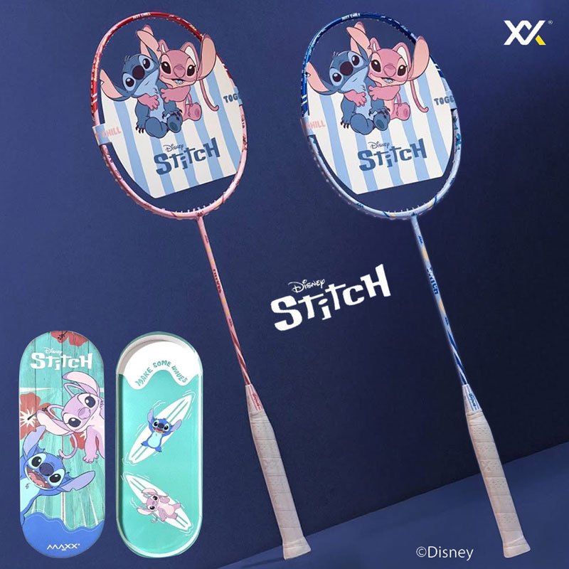 【 ของแท้ % 】ไม้แบดมินตัน MAXX x Stitch Limited Edition ชุดกล่องของขวัญ (MSRK01)