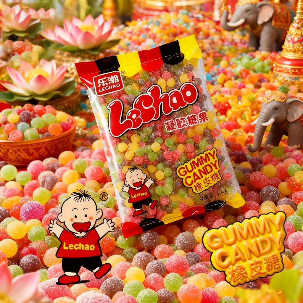 เห็ดที่มีสีสัน,ลูกอมเหนียว,บรรจุภัณฑ์ผสมรส 1000 กรัม,เห็ดหวาน,เด็กที่ชื่นชอบ（โรงงานขายตรง）