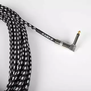 KAWES สายแจ็ค กีต้าร์ เบส ไฟฟ้า เครื่องเสียง 3 เมตร สายถัก เคเบิ้ล 6.35 Bass Guitar Jack Cable