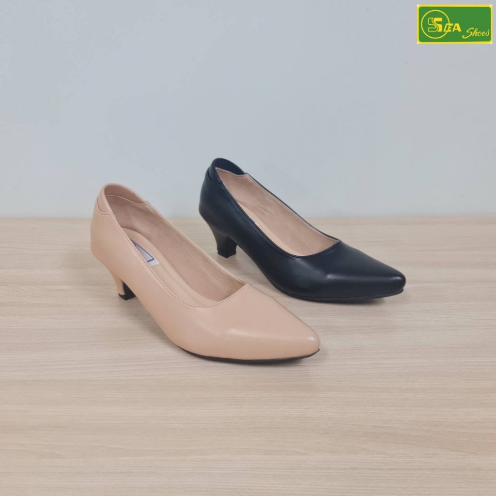 SEA Shoes(ซีชูส์) 9656-012 รองเท้าคัทชู ดีไซน์เรียบหรู เดินเที่ยวก็ได้ ใส่ทำงานก็ดี