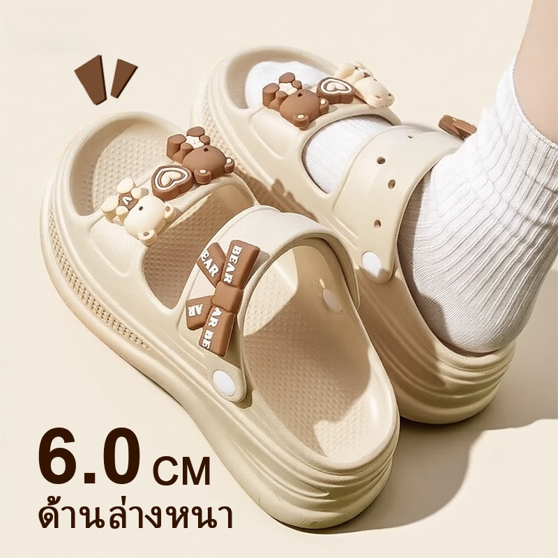 รองเท้าผู้หญิงแพลตฟอร์มด้านนอกสวมใส่ ใหม่ลื่นยชายหาดแฟชั่นความสูง