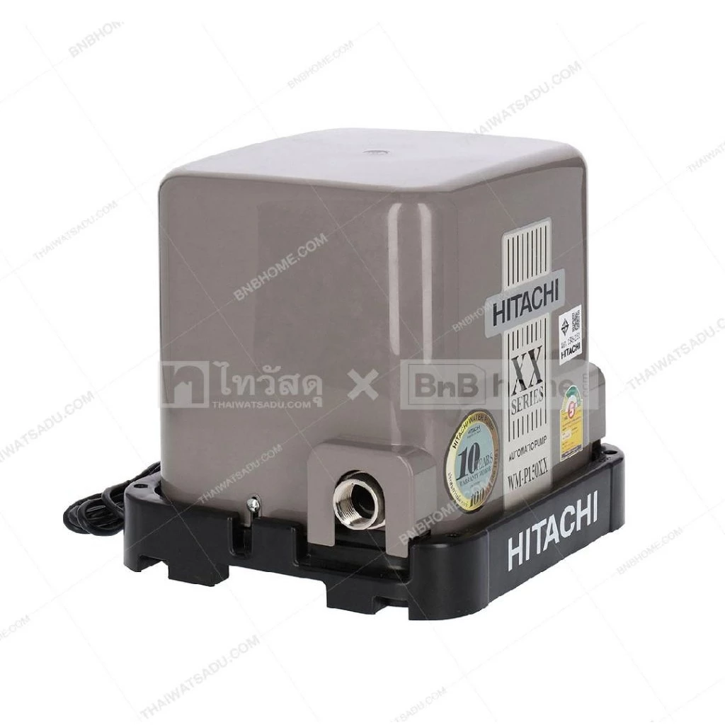 ปั้มน้ำอัตโนมัติ แบบแรงดันคงที่ 150 วัตต์  HITACHI รุ่น WM-P150XX สีเทา thumbnail 6