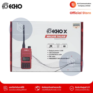 ECHO X วิทยุสื่อสาร 0.5W ถูกกฏหมาย มีทะเบียนกสทช. พกพาได้ทันทีโดยไม่ต้องขออนุญาต รับประกัน 1 ปี