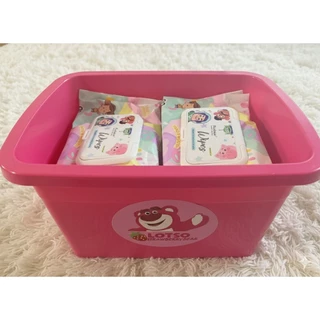 ทิชชูเปียก 10 ห่อ1กล่อง (ห่อละ 80 แผ่น) แถมฟรีกล่องใส่ของอเนกประสงค์สุดน่ารัก ลายหมีsf06