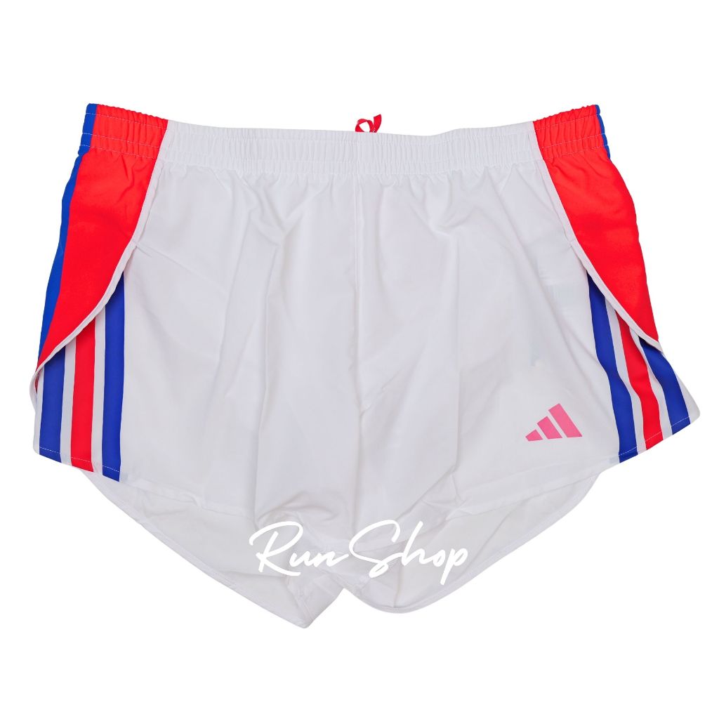 กางเกงวิ่งผู้หญิงขาสั้น สีขาว ขายาว4นิ้ว Size XL Adidas Adizero JD7319