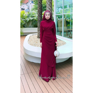 รุ่นโอปอล์(ผ้าชีฟอง) ชุดเดรสอิสลาม ชุดเดรสมุสลิม ชุดออกงานอิ…