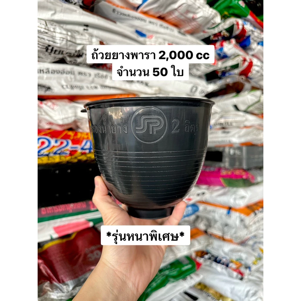ถ้วยรองน้ำยางพาราขนาด 2,000cc (50ใบ) *รุ่นหนาพิเศษ* เหนียว ทน ใช้งานได้ระยะยาว ราคาถูกที่สุด ส่งตรงจากโรงงาน