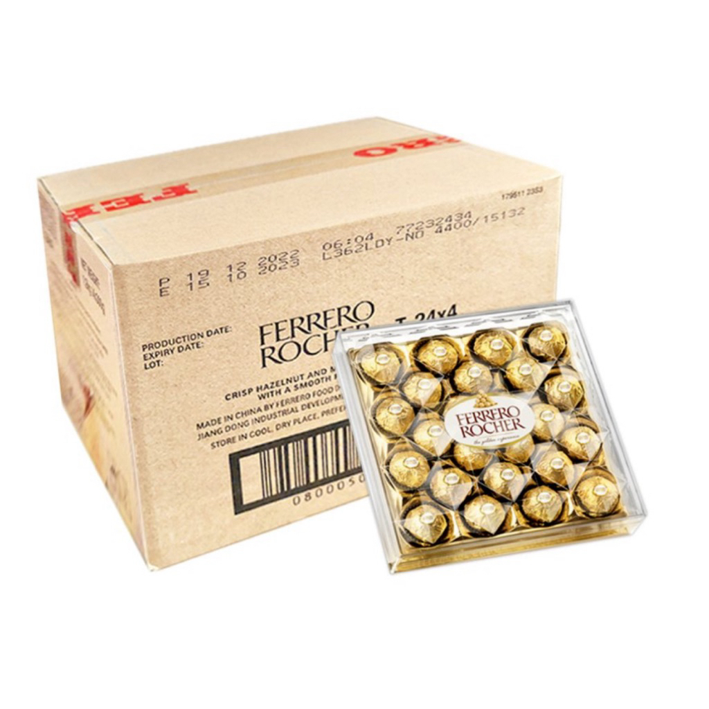 แท้แน่นอนจากห้าง Ferrero Rocher T24x4 ยกลัง(1ลัง มี 4กล่อง) Exp 09/2026