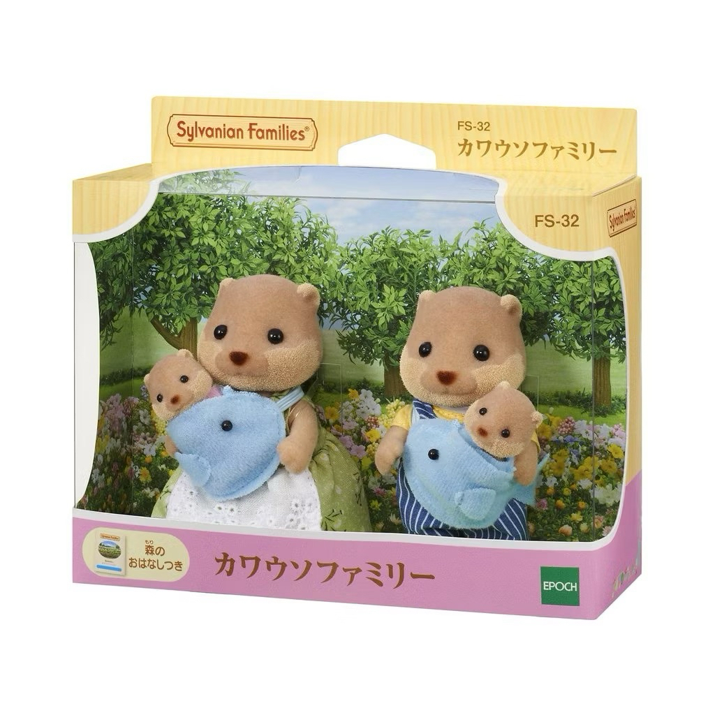 ‼️พร้อมส่ง‼️ Sylvanian Families Otter Family Doll 🦦[ชุดครอบครัวนาก🇯🇵💯]