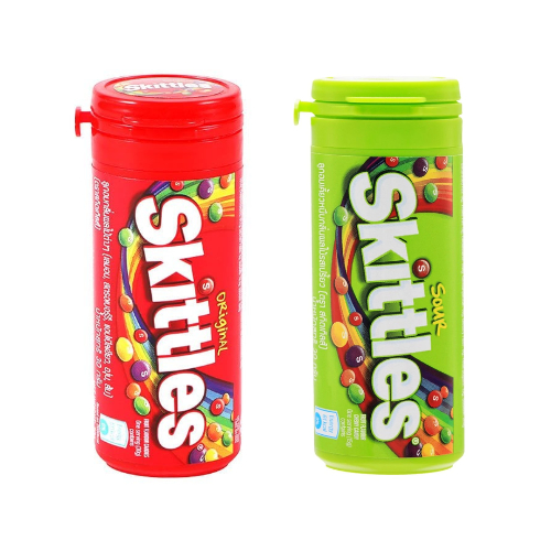 Skittles สกิตเทิลส์ ลูกอมกลิ่นผลไม้ แบบหลอด 30 กรัม