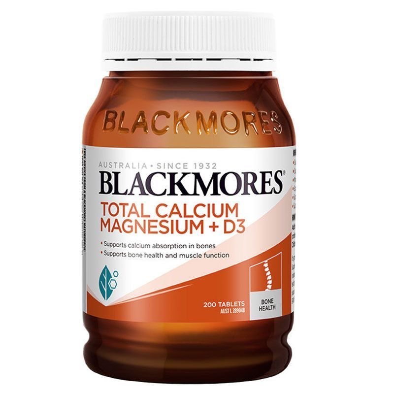 Blackmores Total Calcium & Magnesium + D3 200 Tablets แคลเซียม & แมกนีเซียม + วิตามินดี3 200 เม็ด EXP:2027/11