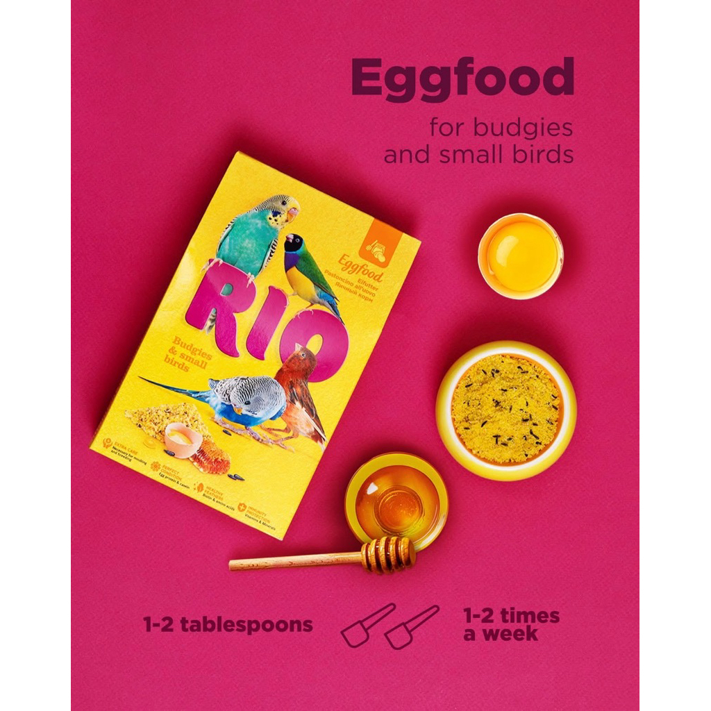 RIO อาหารไข่สำหรับนกขนาดเล็ก 250g.