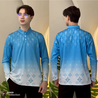 MAWIN เสื้อโปโล-แขนยาว ลายไทยกัญญารัก ใส่ได้ทั้งผู้ชายและผู้หญิง