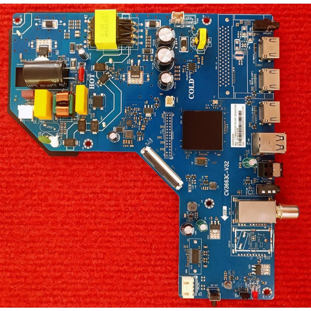 เมนบอร์ดทีวี Aconatic รุ่น 32HD515AN พาสบอร์ด CV3663C-V32 เวอร์ชั่นจอ HV320WHB-F56