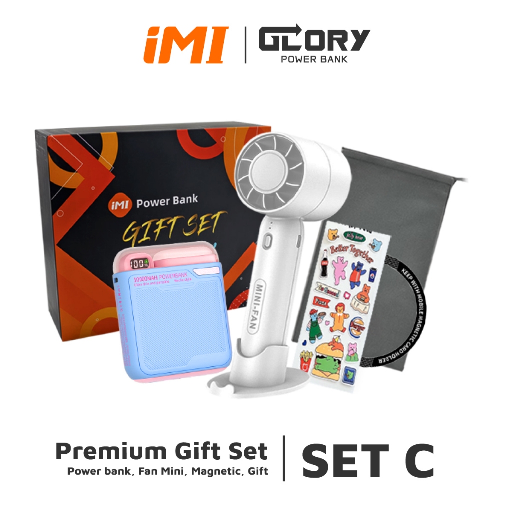iMI Gift Set Magnetic Powerbank 10000mAh แถมพัดลมมือถือ ชาร์จเร็ว22.5W พาวเวอร์แ