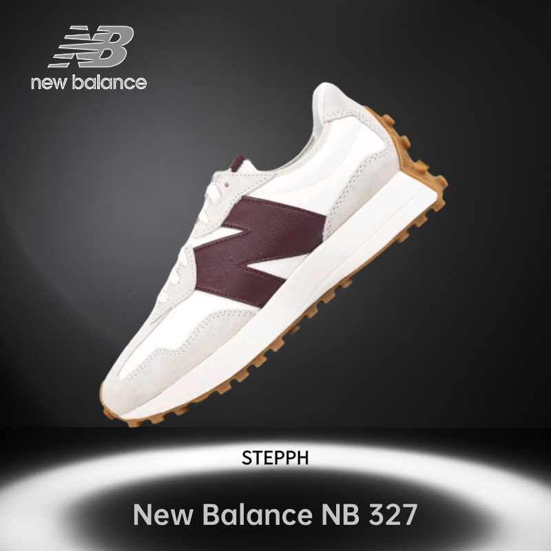 ของแท้ 100%-New Balance NB 327 wine red Low Sneakers WS327KA