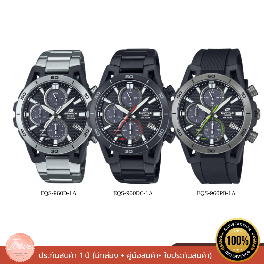 CASIO EDIFICE นาฬิกาข้อมือผู้ชาย รุ่น EQS-960 ดีไซน์สปอร์ต ของแท้ ประกัน 1 ปี