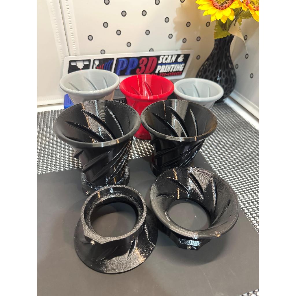 ปากแตร 3DPrint(วัสดุ ASA) CBR150-250/CRF250-450/FORZA350 แบบเกลียว แข็งแรง ทนร้อน สามารถแจ้งขนาดได้