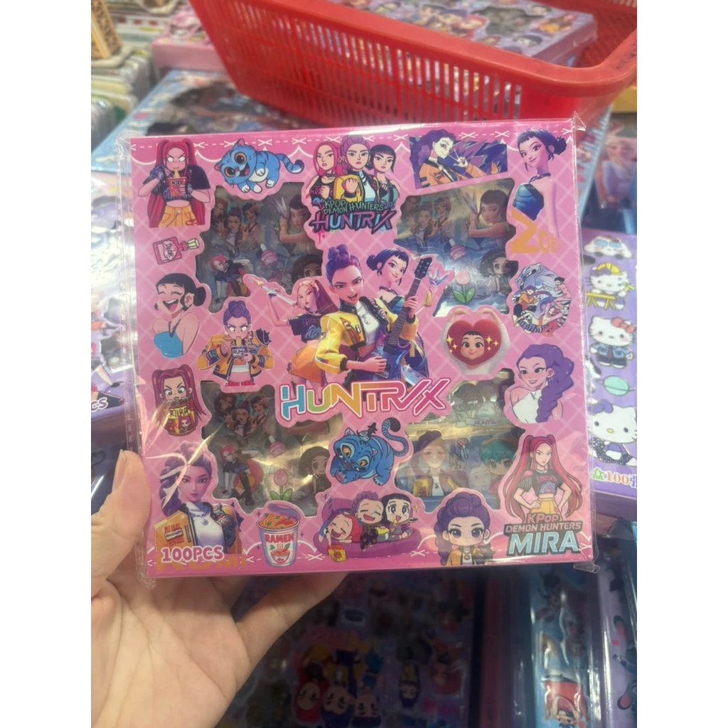 สติ๊กเกอร์ ลายK pop เคป็อป 1กล่อง 100แผ่น
