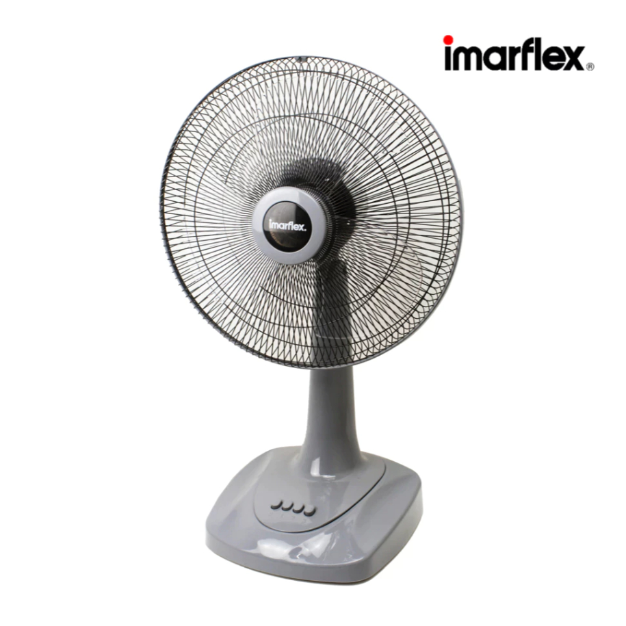 IMARFLEX  พัดลม ตั้งโต๊ะ 16 นิ้ว IF-977 อิมาร์เฟล็กซ์ พัดลมตั้งโต๊ะ  3 ใบพัด สีเทาเข้ม