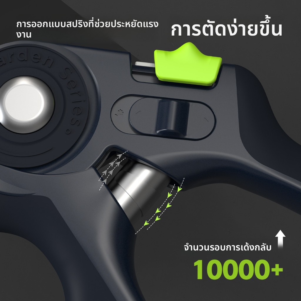 Deli กรรไกรตัดกิ่งไม้ ขนาด SK5 คม ทนทาน กรรไกรตัดโลหะ  แต่งกิ่ง กรรไกรทำสวน - รูปที่ 3