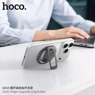 HOCO GH10 แหวนแม่เหล็กติดโทรศัพท์ Magnetic Ring เป็นขาตั้งมือถือได้ ยึดติดแน่น หมุนได้ 360 องศา