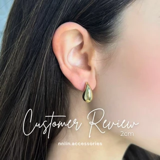 💫 nnlin. TearDrop ต่างหูหยดน้ำ ชุบทอง 24K (Stainless Steel / S925)
