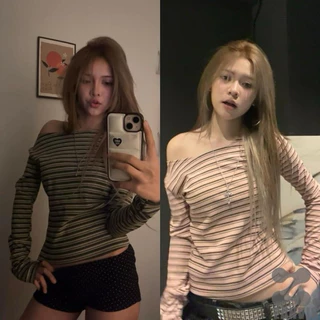 (Zanvis tee) long sleeve stripe เสื้อยืดแขนยาวลายทางผ้าเนื้อนุ่ม ใส่สบาย