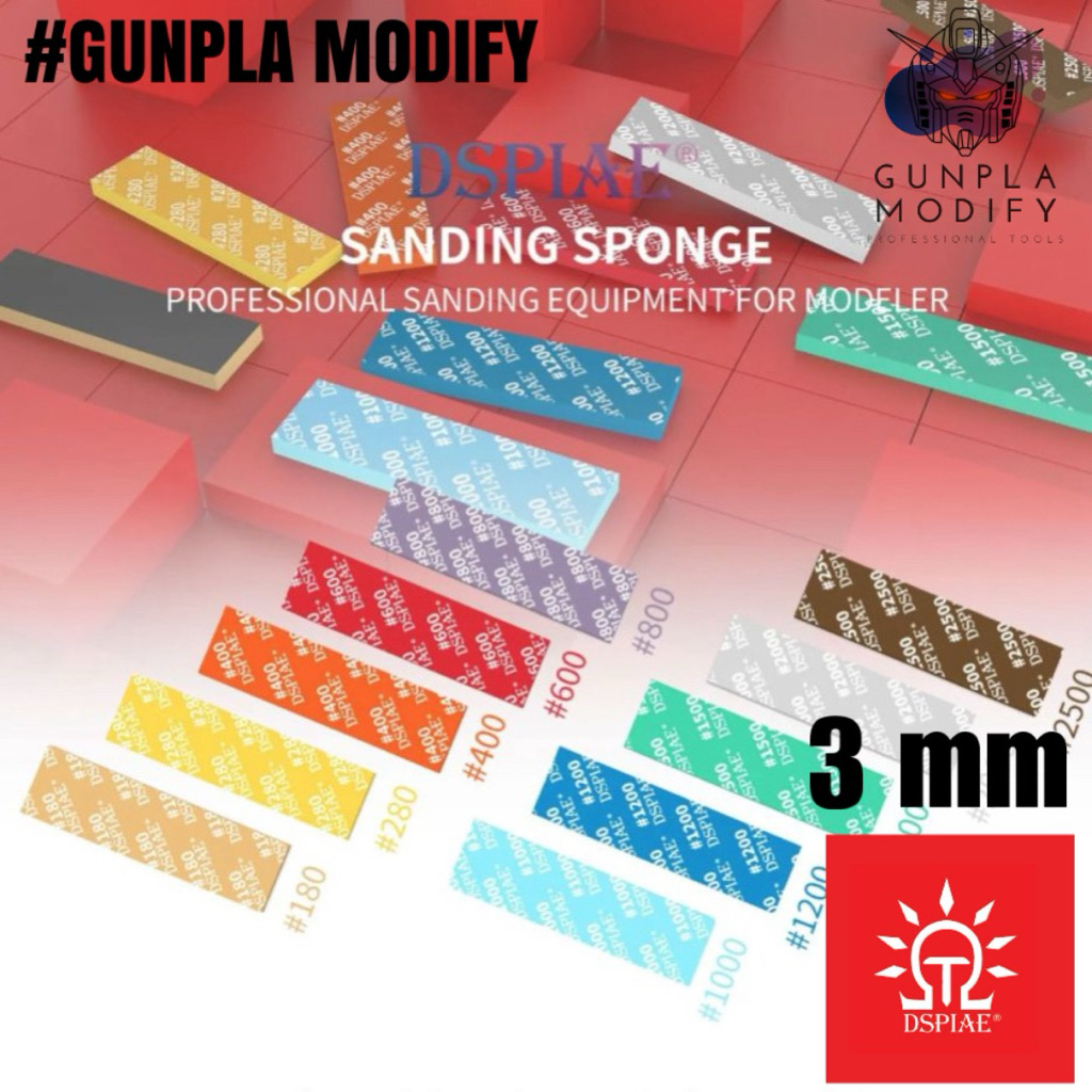 DSPIAE 3mm Sanding Sponge ฟองน้ำกระดาษทราย จำนวน 5 ชิ้น