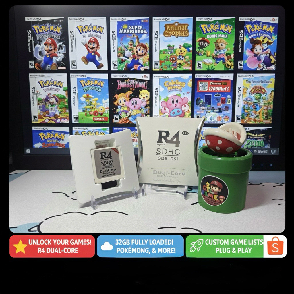 ตลับเกมรวมR4 3DS / DSi / DS ( R4 SDHC Dual-Core Real Time Save)