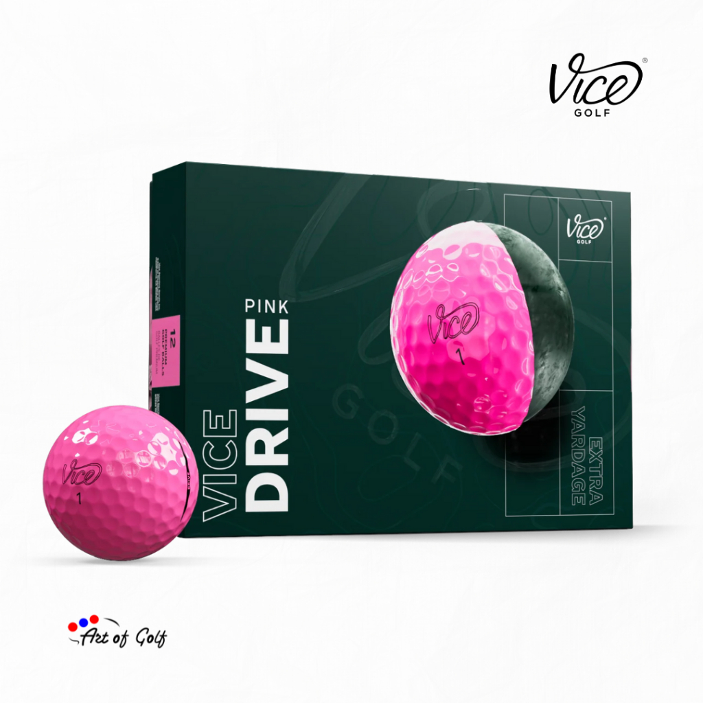 ลูกกอล์ฟ Vice Golf - รุ่น Drive (Pink)